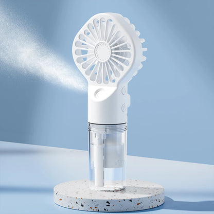 Electric Fan Handheld Mini Fan 4 Speed Adjustable Spray Fan USB Rechargeable Portable Fan with Mist Mini Cooler Wireless Fan